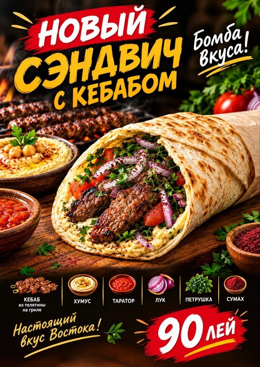 Sandviș cu kebab