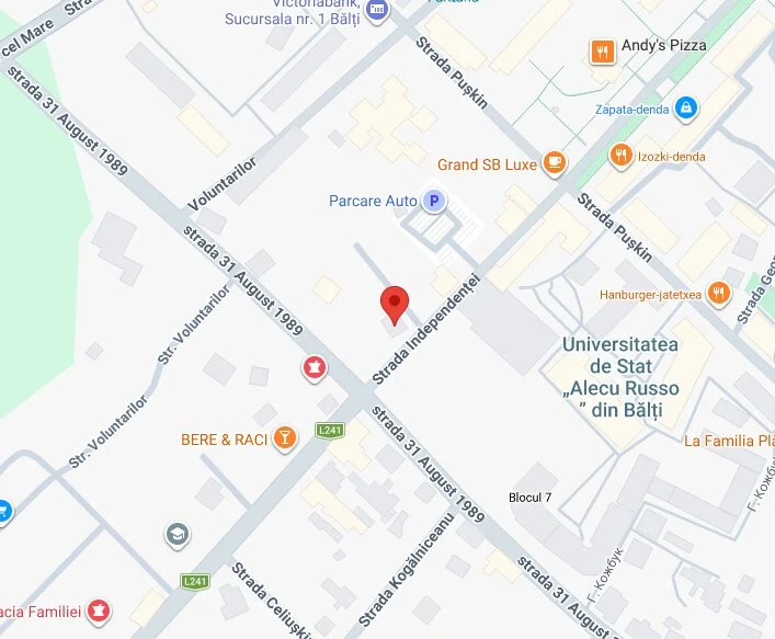 Harta locației Chef Kebab, str. Independenței 64A, Bălți
